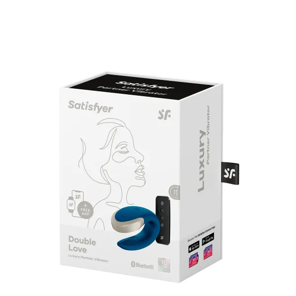 Paaride masseerija Satisfyer Double Love Sinine