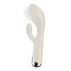 Dvigubos Stimuliacijos Vibratorius Satisfyer Spinning Rabbit 1 Balta