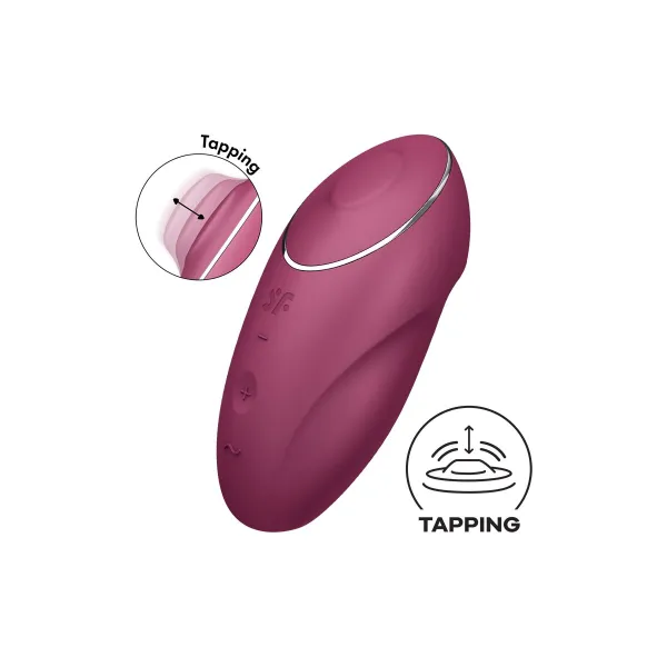 Masažuoklis Satisfyer Tap & Climax Raudona