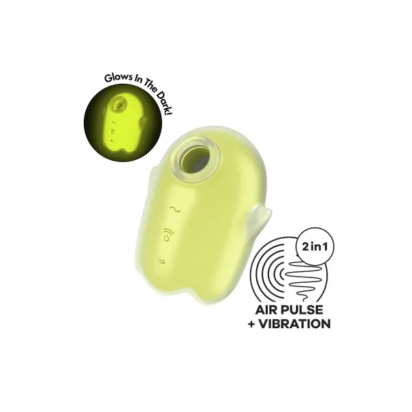 Klitorio siurbimo stimuliatorius Satisfyer Glowing Ghost Geltona