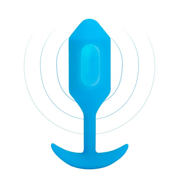 Anal plug B-Vibe Vibrating Snug 3 Blue (3,7 x 13,8 x 1 cm)