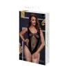 Tinklinės kojinės Jacquard V Teddy karališko dydžio Baci Lingerie BW3134-BLKQS Juoda XL Queen