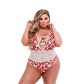Glaustinukė Baci Lingerie Floral & Lace Balta Spalvotas XL Queen