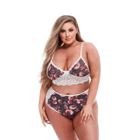 Mežģīņu Apakšveļas Komplekts Baci Lingerie Floral & Lace Pelēks (XL)