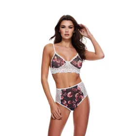 Набор нижнего белья с поясом Baci Lingerie Floral & Lace Серый (S/M)