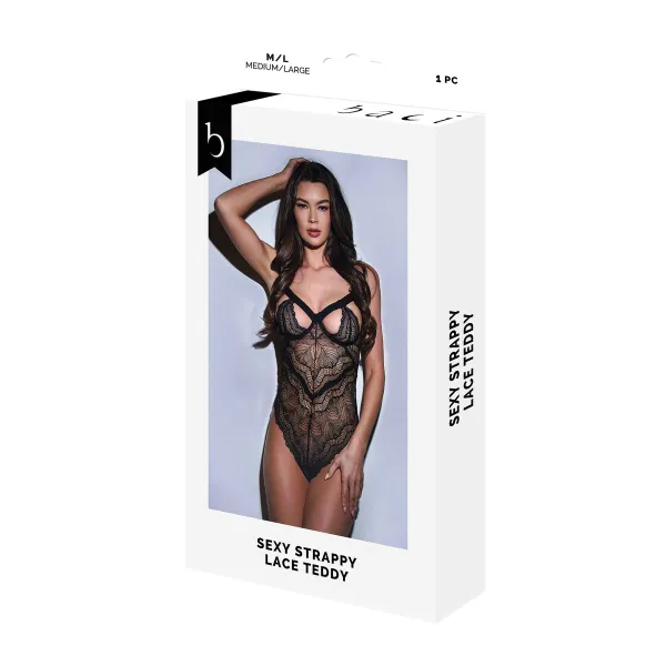 Glaustinukė Baci Lingerie Sexy Strappy Lace Juoda S/M