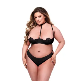 Alusvaatesetti Baci Lingerie Quarter Musta 2 Kappaletta (Queen size)