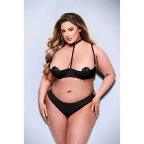 Alusvaatesetti Baci Lingerie Quarter Musta 2 Kappaletta (Queen size)
