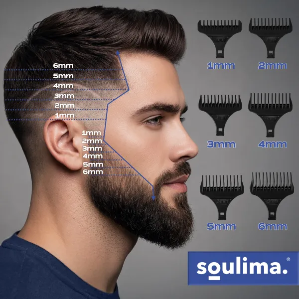 Soulima 19590 matu un bārdas trimmeris