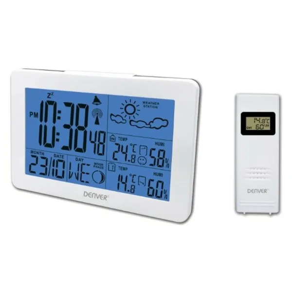 Multifunkcionāla Meteoroloģiskā Stacija Denver Electronics 117160000070 Balts Melns