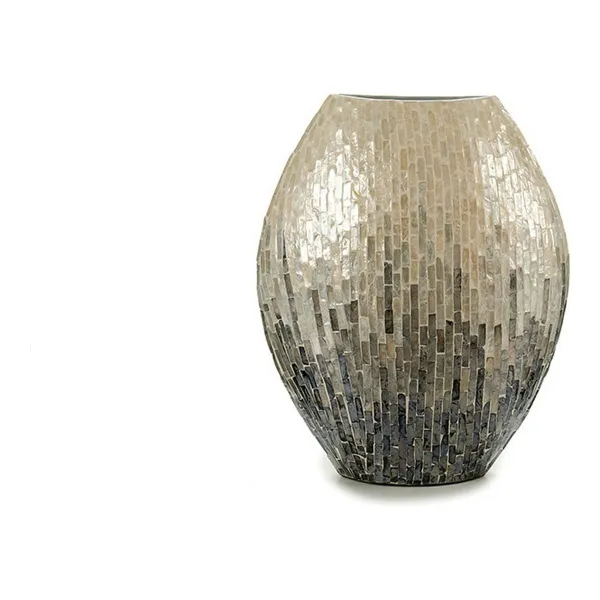Vaza Gift Decor Pilka Perlamutras drožlių plokštė 17,5 x 45 x 37 cm
