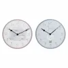 Sienas pulkstenis DKD Home Decor Zils Daudzkrāsains Rozā Koks Metāls Plastmasa Koks MDF Bērnu Putnu 24 x 3 x 24 cm (2 gb.)