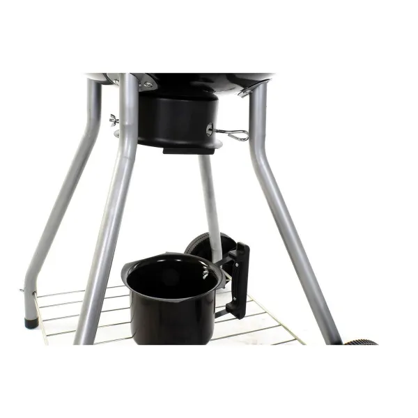 Ogļu Barbekjū ar Vāku un Riteņiem DKD Home Decor Melns Metāls Plastmasa Taisnstūra 52,4 x 59 x 91,6 cm
