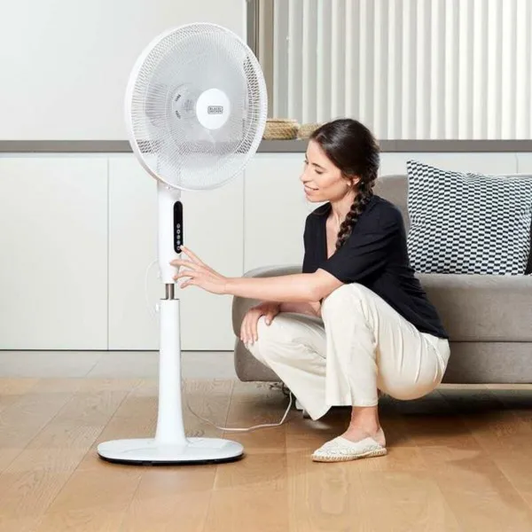 Staande ventilator Black & Decker ES9440170B 135 cm 50 W Balts