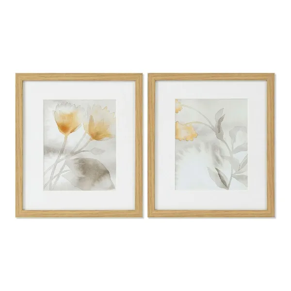 Drobė DKD Home Decor Stiklas Drobė 33 x 3 x 38 cm