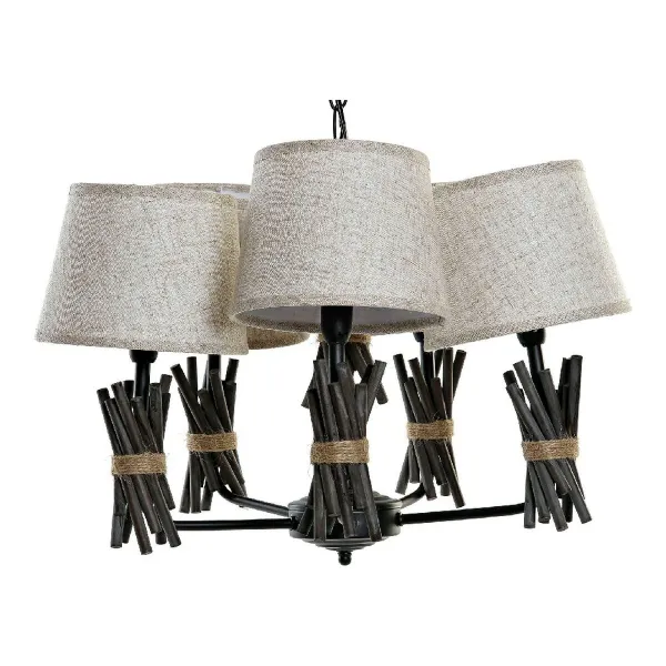 Kattolamppu DKD Home Decor Polyesteri Metalli (55 x 55 x 100 cm)