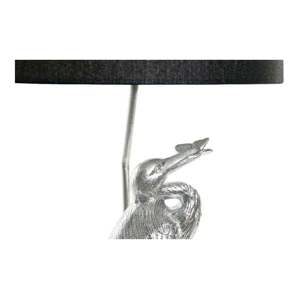 Galda lampa DKD Home Decor Melns Sudrabains Sveķi 60 W 220 V 33 x 33 x 74 cm