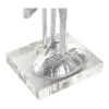 Galda lampa DKD Home Decor Melns Sudrabains Sveķi 60 W 220 V 33 x 33 x 74 cm