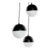 Pakabinamas apšvietimas DKD Home Decor Balta Juoda Metalinis Stiklas 220 V (40 x 40 x 80 cm)