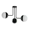 Pakabinamas apšvietimas DKD Home Decor Balta Juoda Metalinis Stiklas 220 V 50 W (61 x 58 x 46 cm)