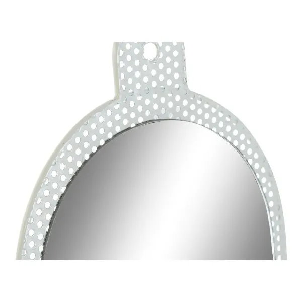 Sienas spogulis DKD Home Decor Balts Rozā 22 x 1,5 x 40 cm (2 gb.)