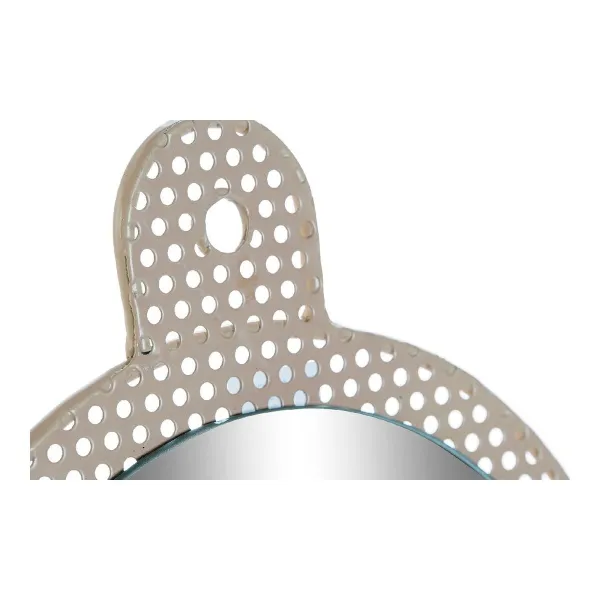 Sienas spogulis DKD Home Decor Balts Rozā 22 x 1,5 x 40 cm (2 gb.)