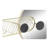 Sieninis veidrodis DKD Home Decor Juoda Auksinis 44 x 7 x 25 cm
