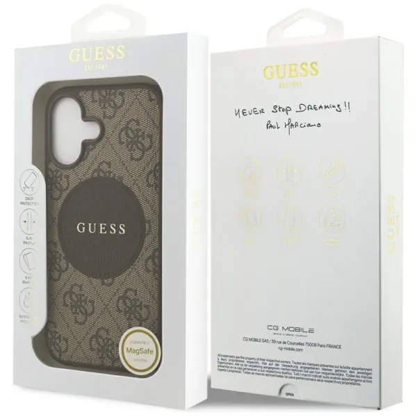 Guess 4G Circle Classic Logo MagSafe – Case iPhone 17 (Brown)
