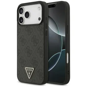 Guess Leather 4G Triangle Strass MagSafe - Case iPhone 17 Pro Max (Black)