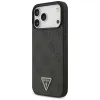 Guess Leather 4G Triangle Strass MagSafe - Case iPhone 17 Pro Max (Black)