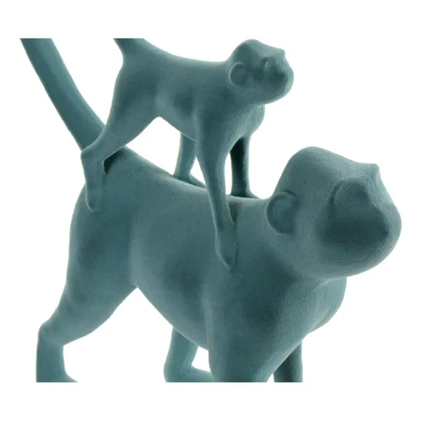 Dekoratīvās figūriņas DKD Home Decor Zaļš Rozā Tropiskais Pērtiķi 22,5 x 8 x 27,5 cm (2 gb.)
