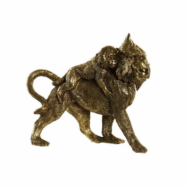 Dekoratyvinė figūrėlė DKD Home Decor FZ-93397 Auksinis Beždžionės 21 x 8,5 x 18,5 cm