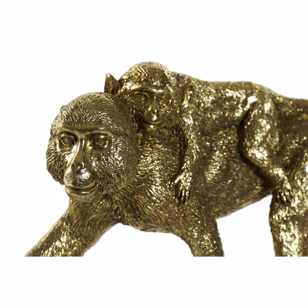 Dekoratyvinė figūrėlė DKD Home Decor FZ-93395 Auksinis Beždžionės 26 x 6 x 12 cm