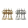 Dekoratīvās figūriņas DKD Home Decor Bronza Sudrabains Baletdejotājs 33,5 x 14,5 x 32 cm (2 gb.)