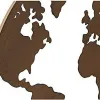 Декоративная фигура DKD Home Decor Карта Мира Чёрный Медь Белый 40 x 1 x 40 cm (3 Предметы)