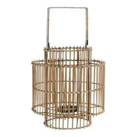 Svečturis DKD Home Decor Dabisks Metāls Bambuss 30 x 30 x 32 cm