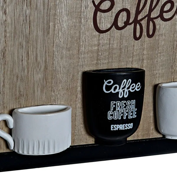 Uz sienas piestiprināts mēteļa pakaramais DKD Home Decor 8424001775712 Koks Sveķi Koks MDF Vintage 41 x 3 x 41 cm