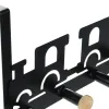 Ovitakkiteline DKD Home Decor 8424001835546 Juna Valkoinen Musta Metalli Puu MDF 28,5 x 8,5 x 16,5 cm (2 osaa)