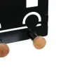 Ovitakkiteline DKD Home Decor 8424001835546 Juna Valkoinen Musta Metalli Puu MDF 28,5 x 8,5 x 16,5 cm (2 osaa)