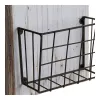 Žurnalų laikiklis DKD Home Decor Balta Ruda Metalinis Paulovnijos mediena (57 x 10 x 40 cm)