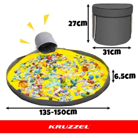 Lelu-/palikkakori matolla Kruzzel 19556
