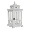 Фонарь DKD Home Decor Белый Стеклянный Сосна (22.5 x 22.5 x 47 cm)