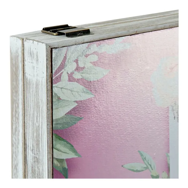 Декоративный шкафчик DKD Home Decor Розовый Лиловый Деревянный MDF Тропический бухгалтер (2 штук)