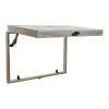 Koristerasia DKD Home Decor Musta Kullattu Puu MDF Palmut Trooppinen Tiski (2 osaa)