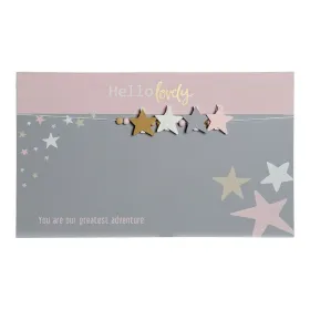 Картина-Фоторамка с Щипчиками DKD Home Decor Hello Lovely Деревянный MDF Звезды 40 x 1 x 24 cm