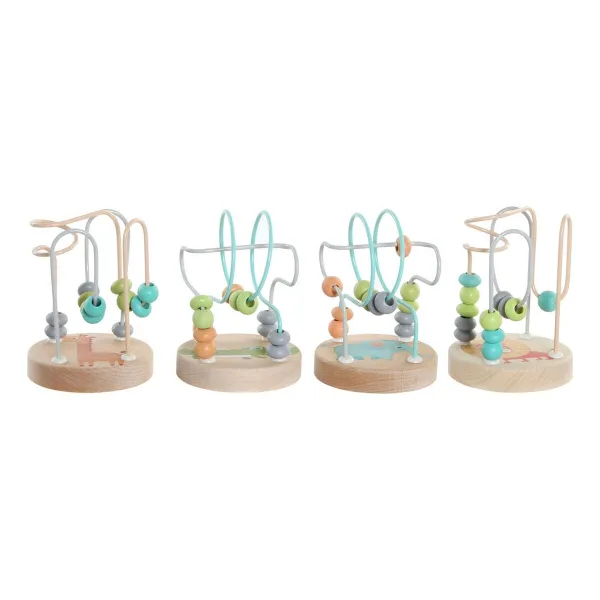 Деревянная игра DKD Home Decor Деревянный Разноцветный 4 Предметы 9 x 9 x 12 cm