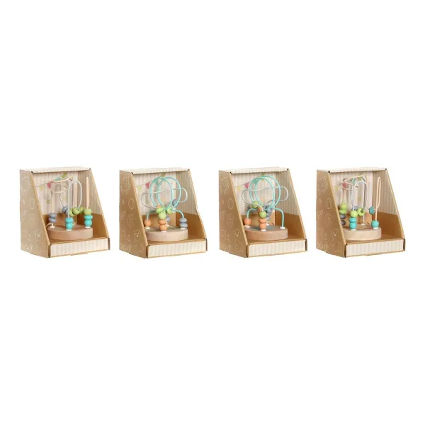 Деревянная игра DKD Home Decor Деревянный Разноцветный 4 Предметы 9 x 9 x 12 cm