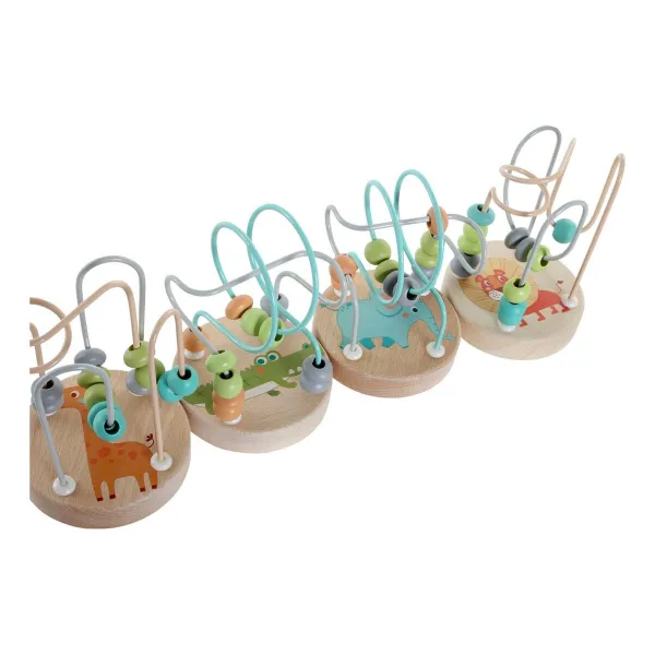 Деревянная игра DKD Home Decor Деревянный Разноцветный 4 Предметы 9 x 9 x 12 cm
