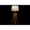 Stalinė lempa DKD Home Decor Ruda Rusvai gelsva Poliesteris Medžio 220 V 50 W