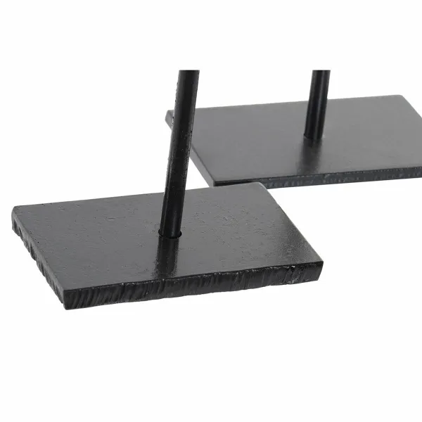 Žvakidė DKD Home Decor Mėlyna Rožinė Metalinis Stiklas 12 x 12 x 24 cm (2 vnt.)